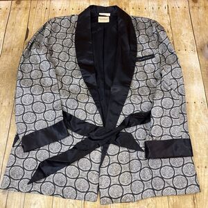 Vintage Richman Brothers Smoking Jacket Playboy Hugh Hefner Mens Large Paisley